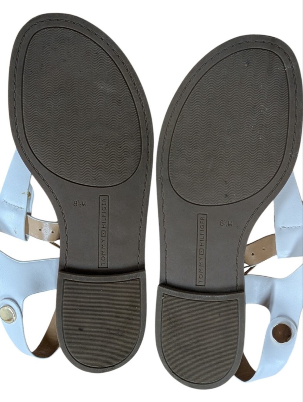 Tommy Hilfiger Bennia White Flat Thong Sandal Size 8.5 - Picture 5 of 11